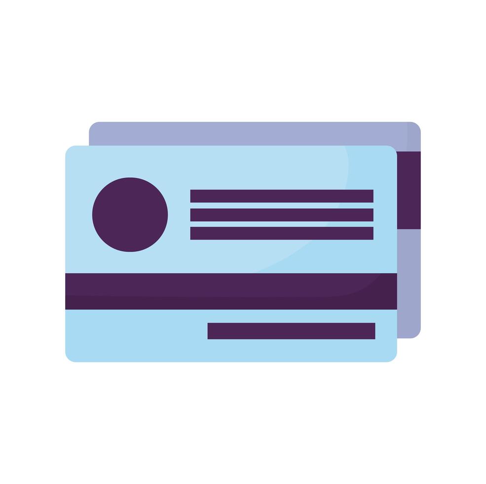 credit card on a white background vector