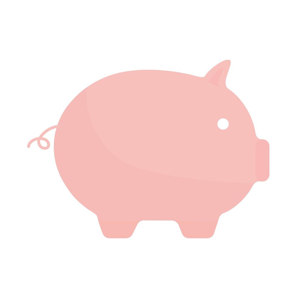 pig on a white background vector