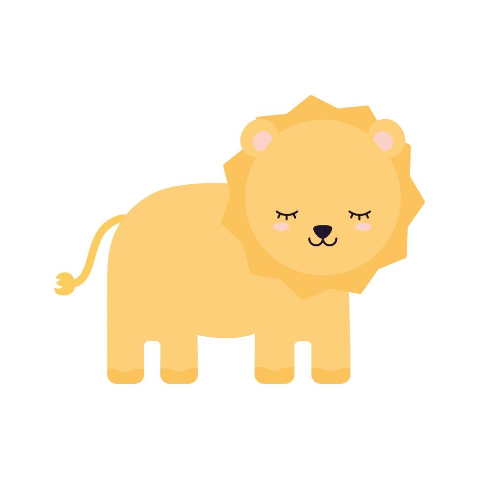 cute lion on a white background vector