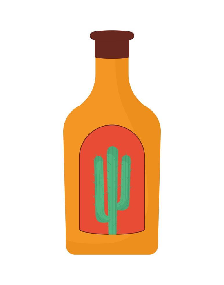 tequila con cactus vector
