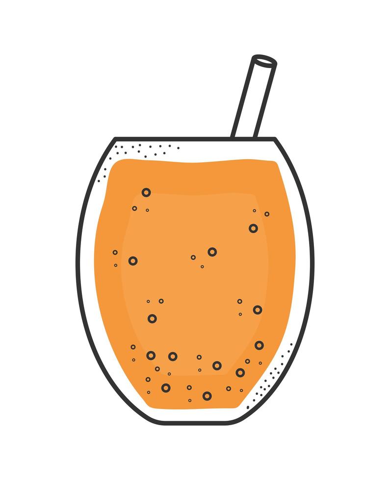 batido de naranja aislado vector