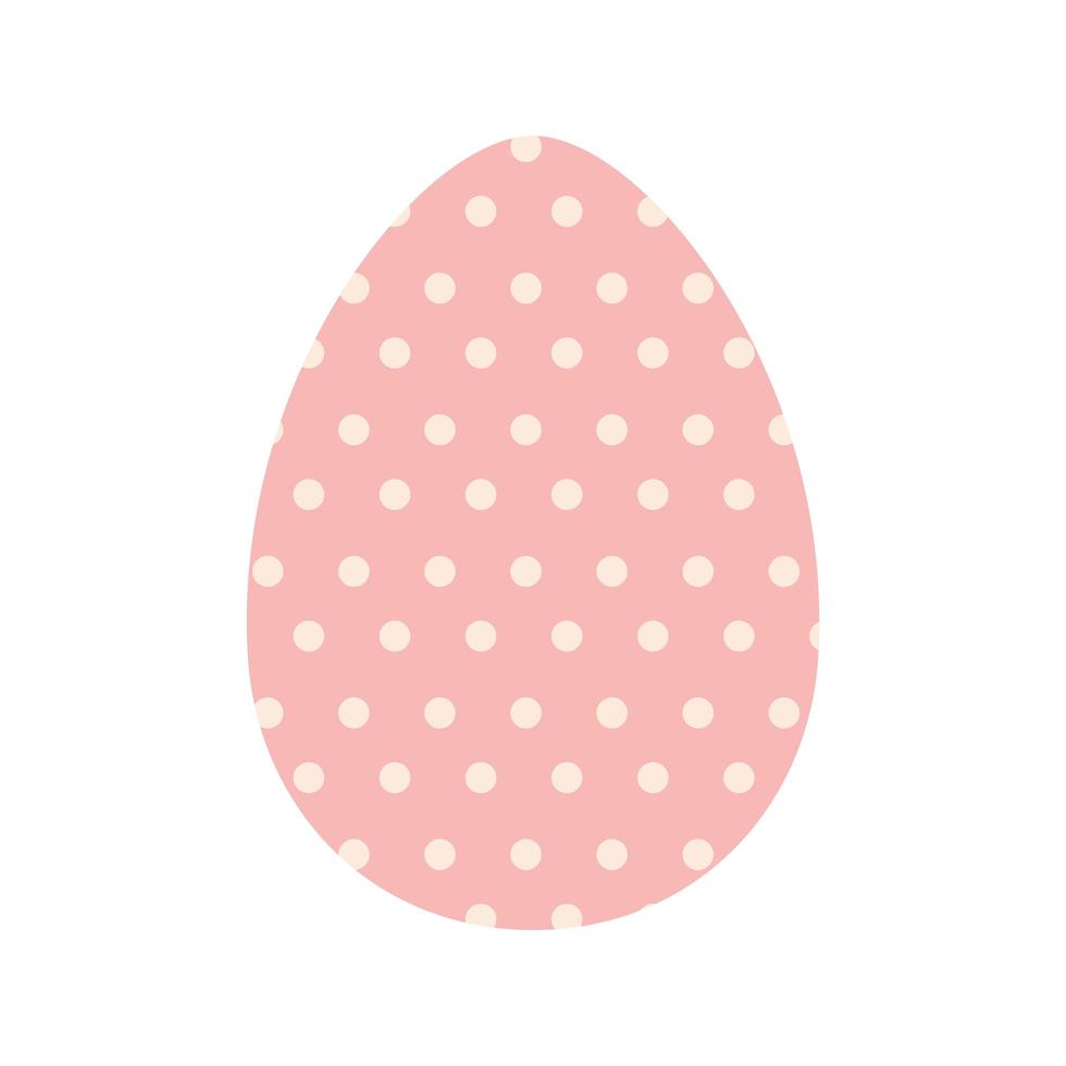 huevo de pascua con puntos blancos vector