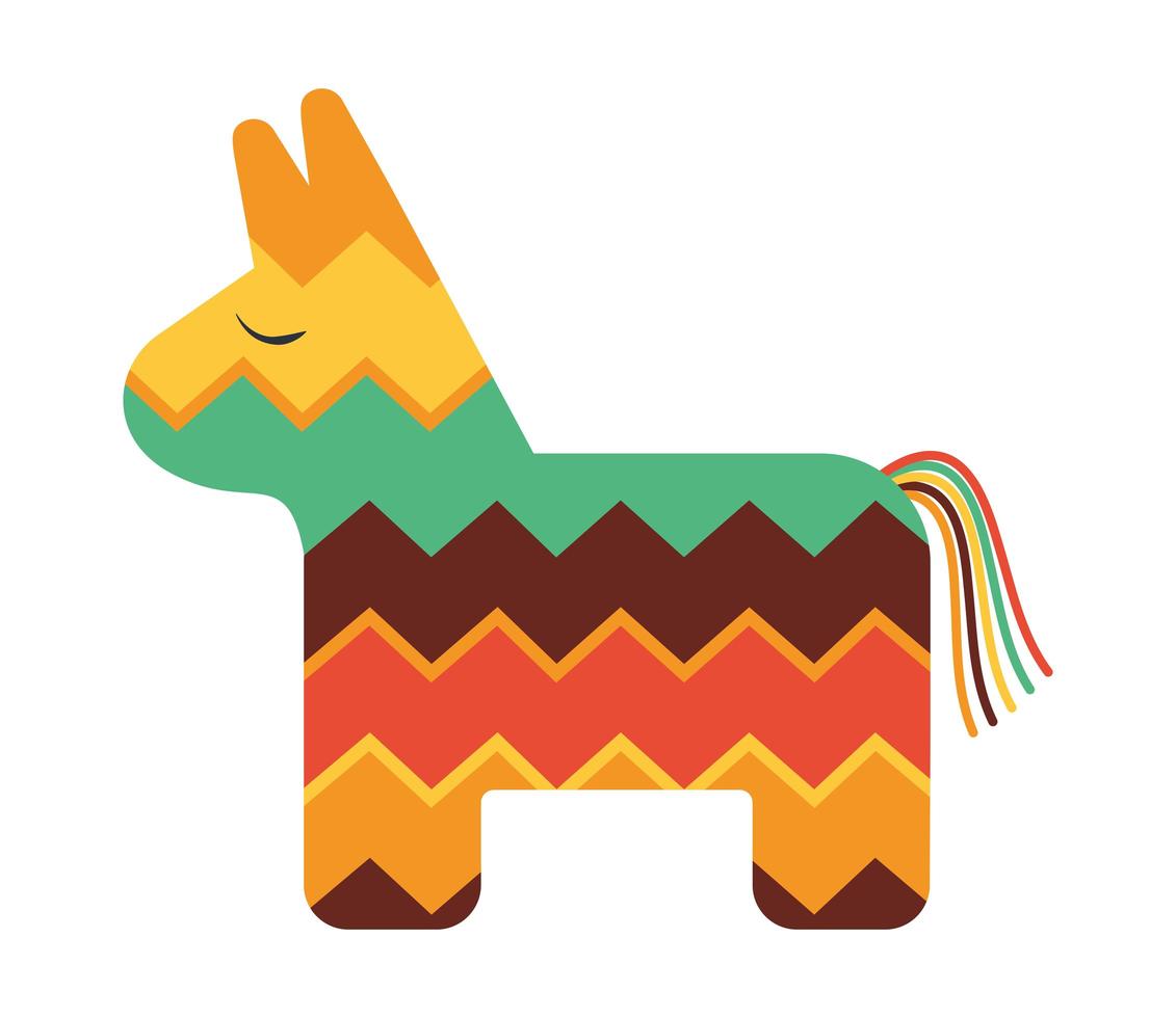 colored mexican pinata vector