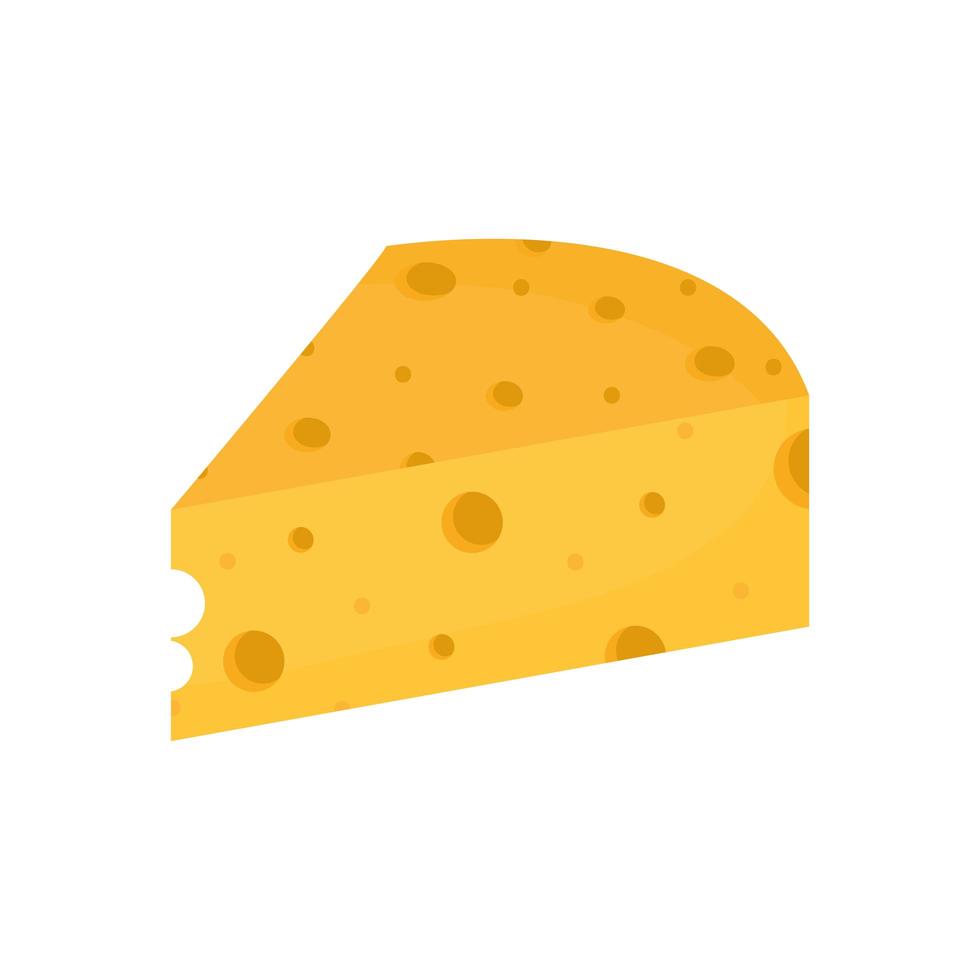 icono de queso amarillo vector