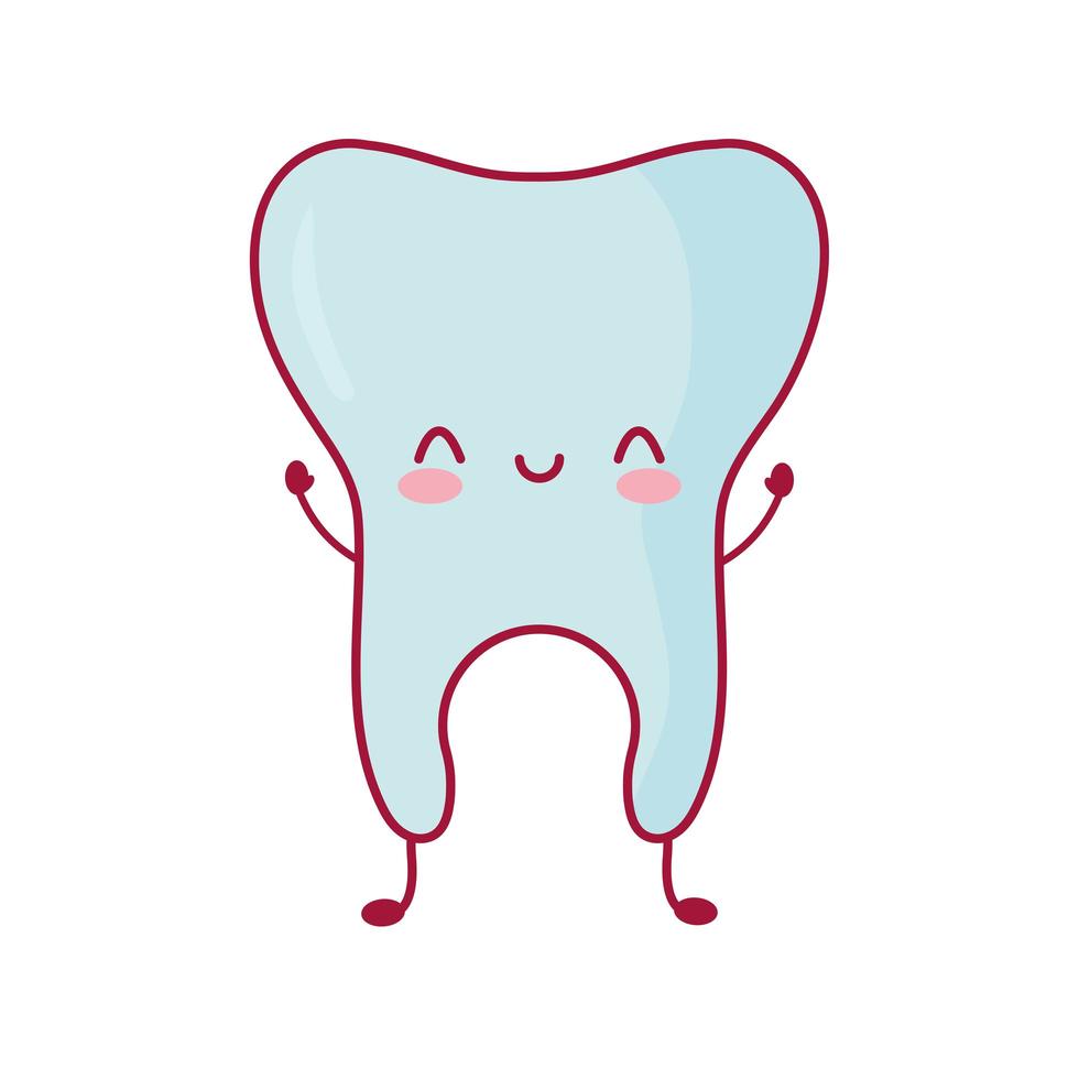 smiling tooth isolated vector