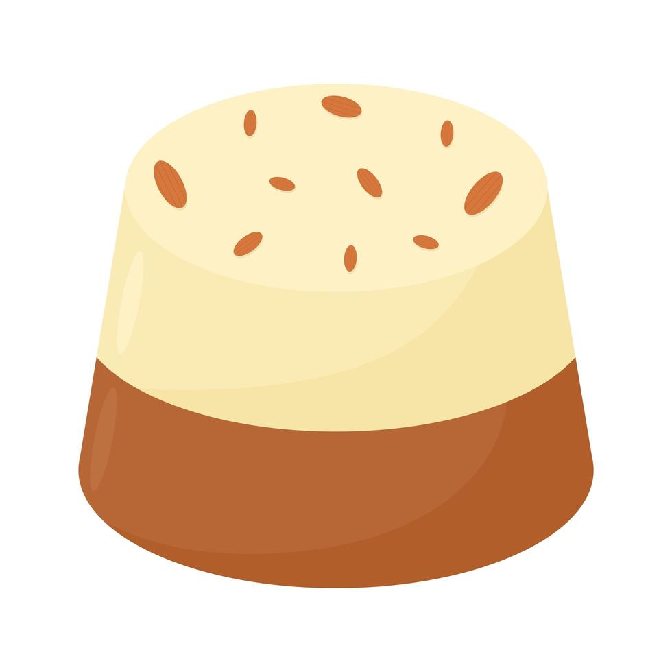 white chocolate icon vector