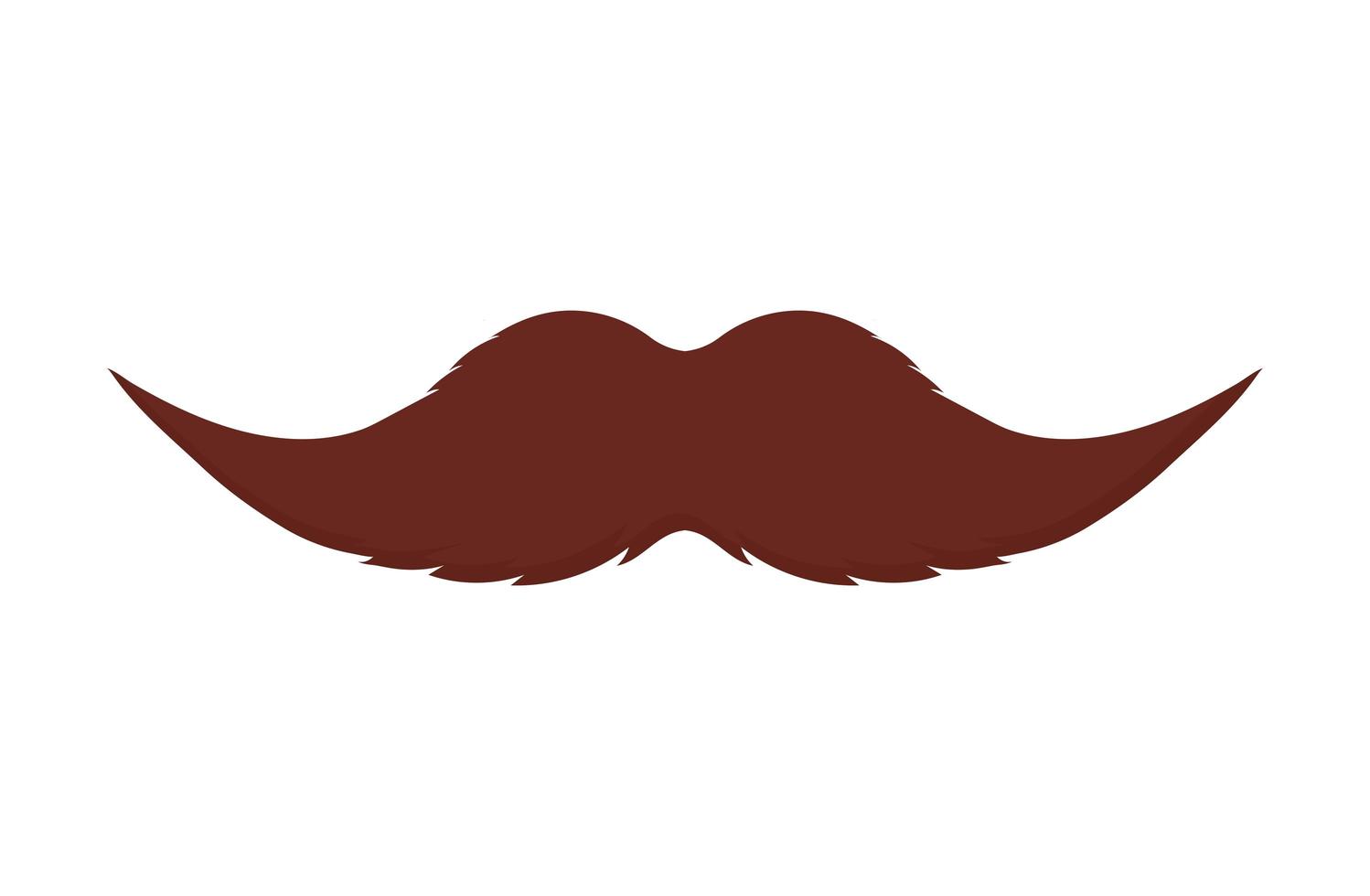 bigote marrón aislado vector