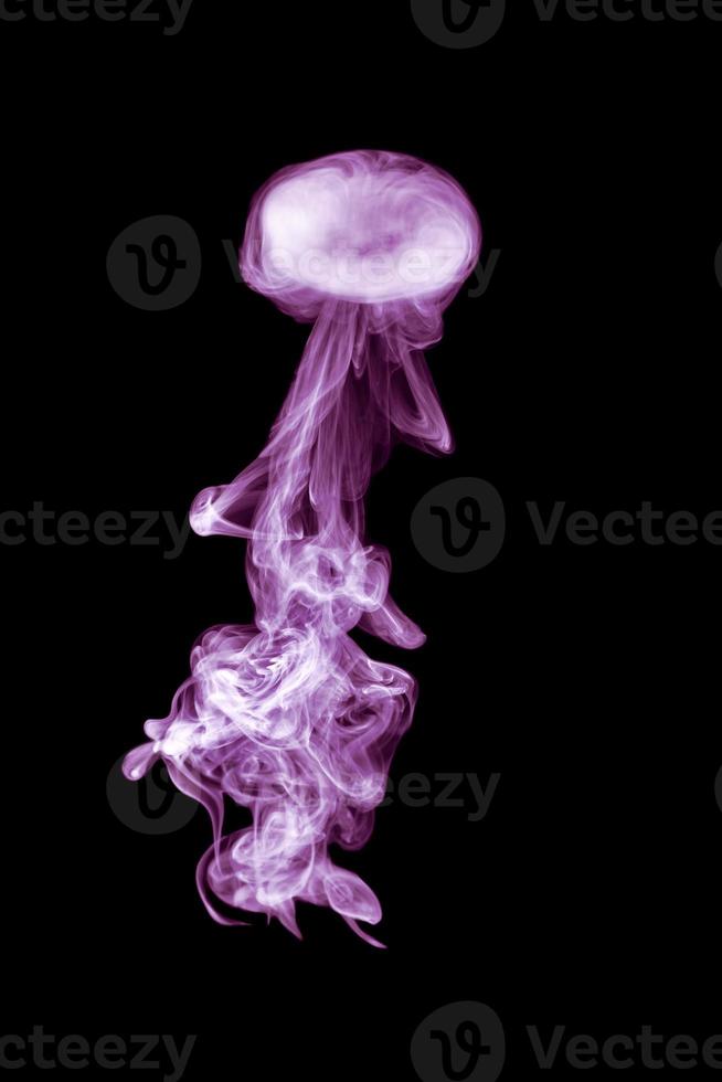 Smoke jellfish, medusa background for art design or pattern, abstarct colored smoke wave, real photo. photo