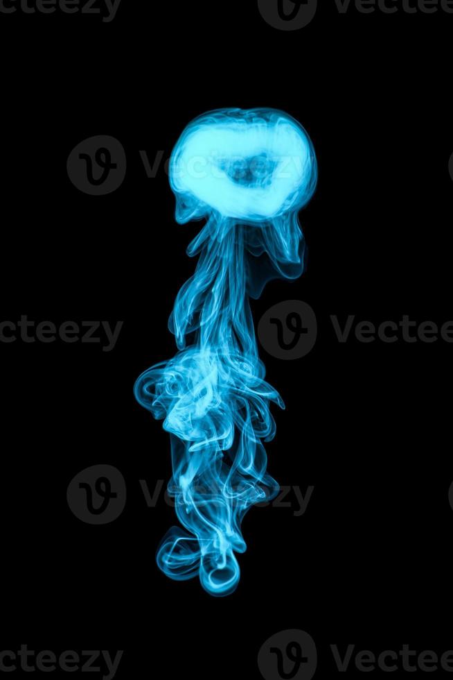 Smoke jellfish, medusa background for art design or pattern, abstarct colored smoke wave, real photo. photo