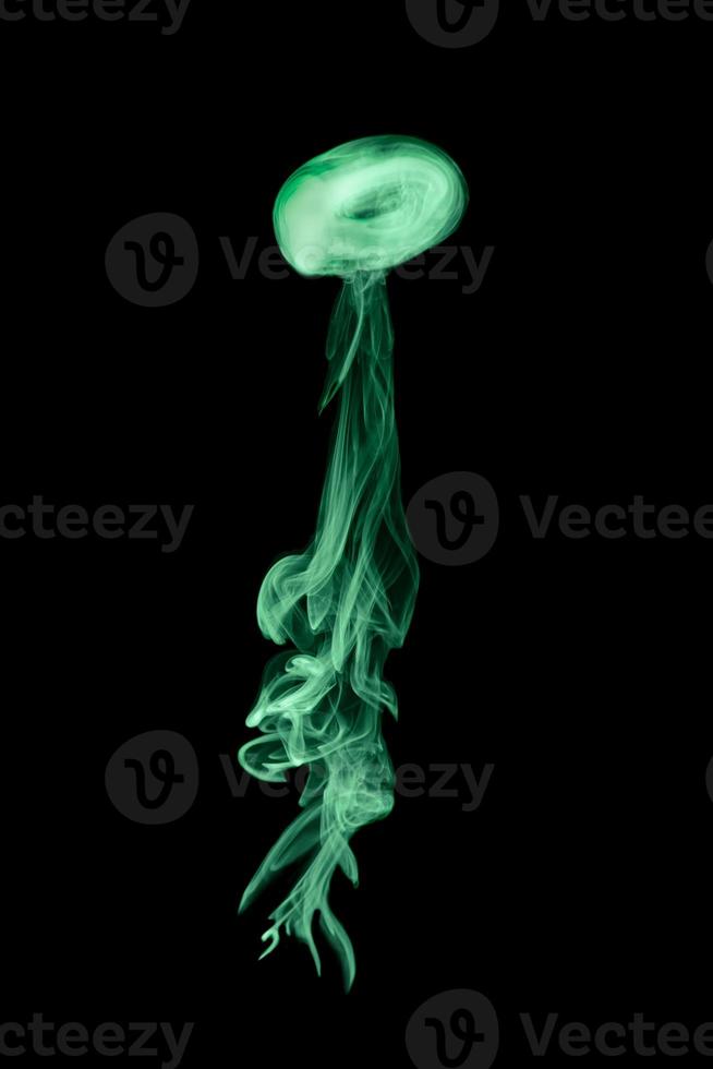 Smoke jellfish, medusa background for art design or pattern, abstarct colored smoke wave, real photo. photo