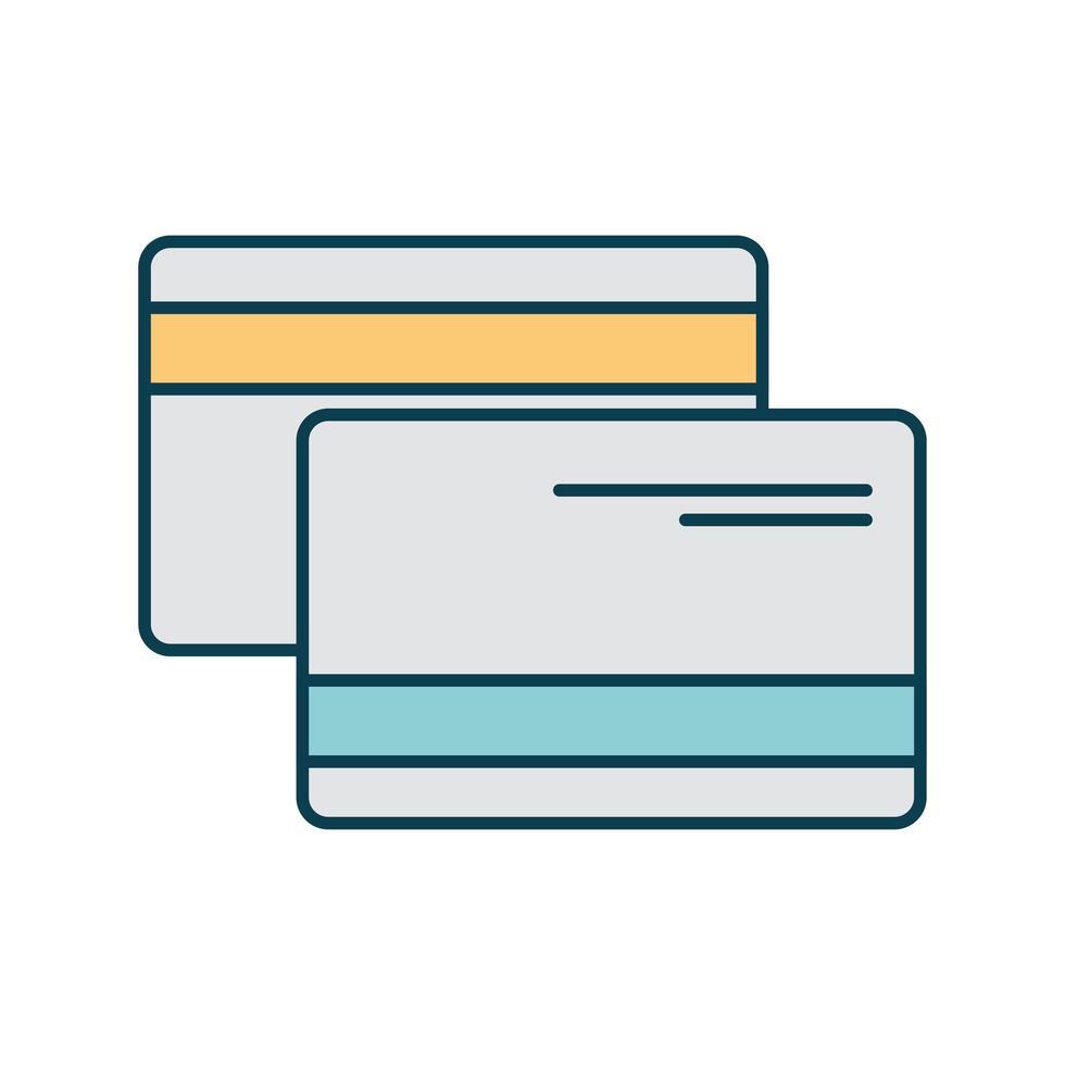 credit cards on a white background vector