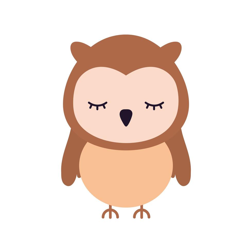 cute owl on a white background vector