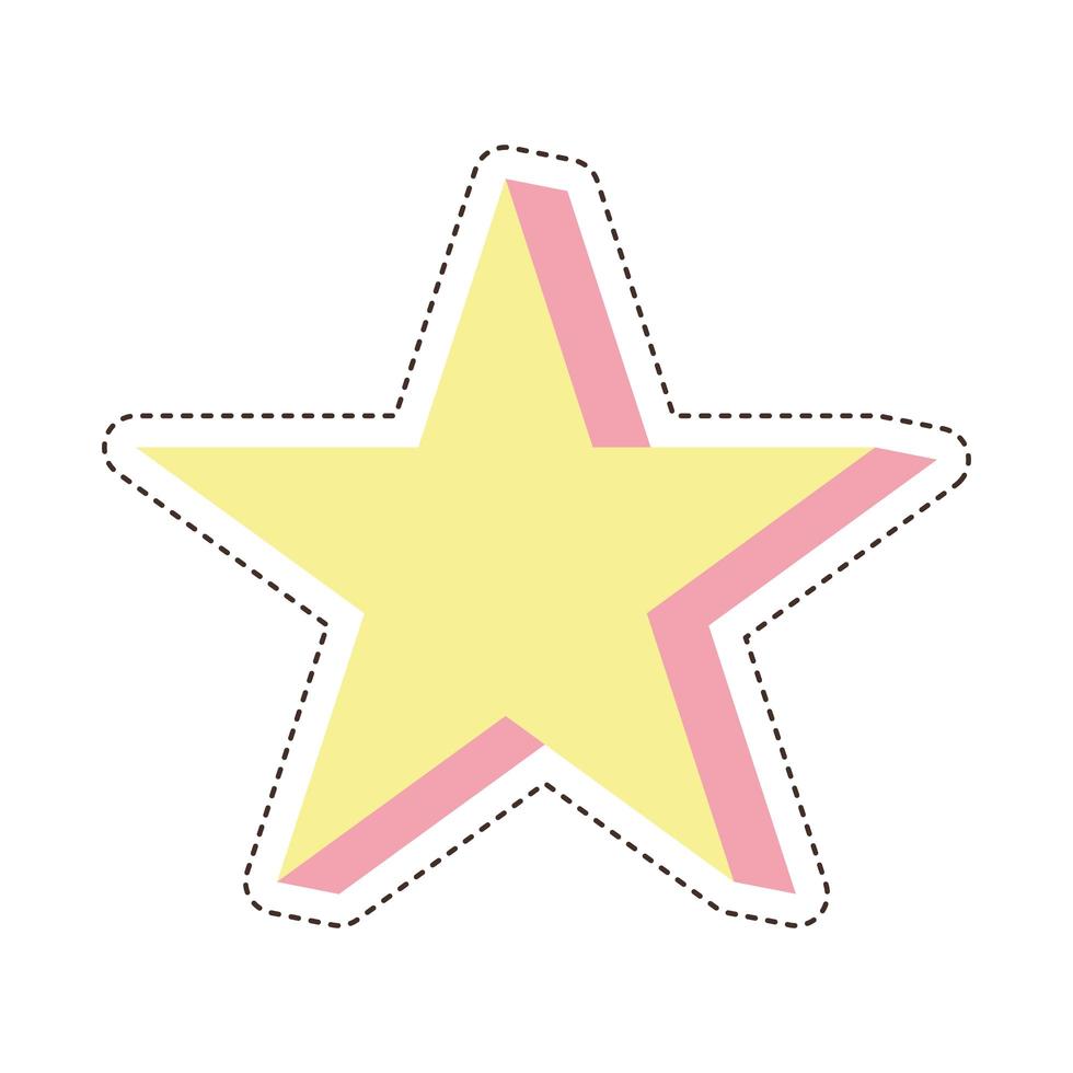 80s patch of a star vector