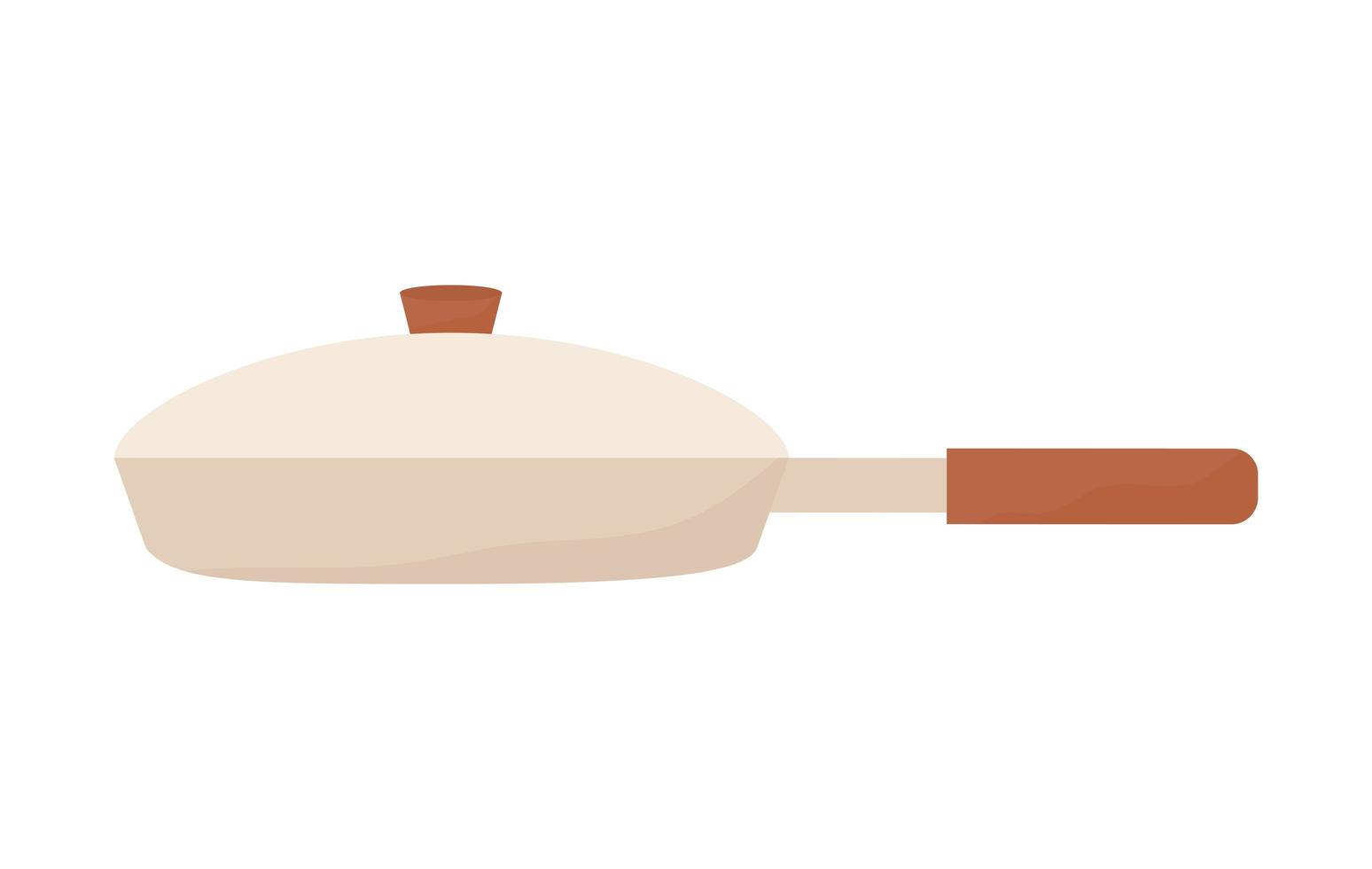 skillet with lid vector