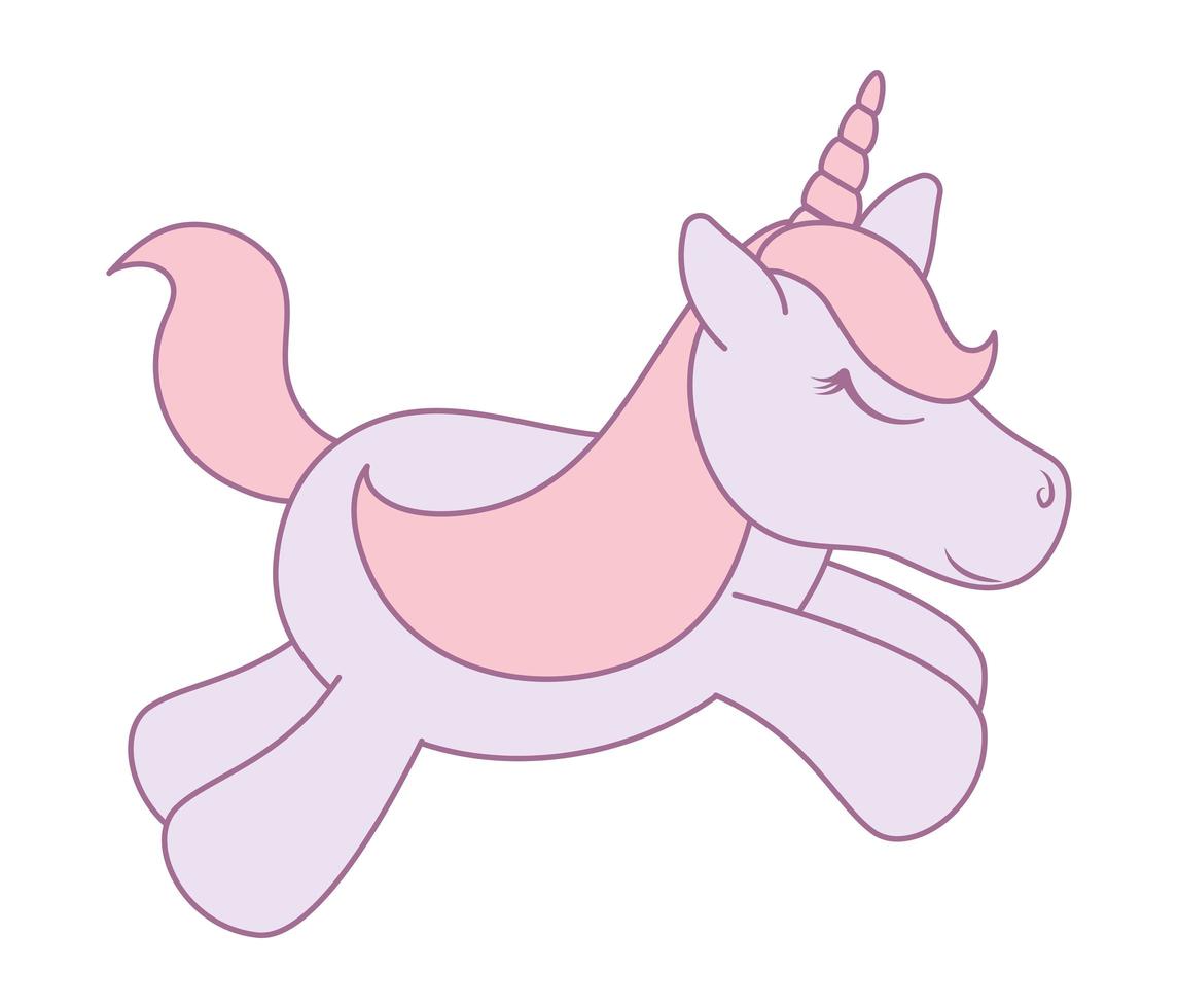 baby unicorn isolated vector