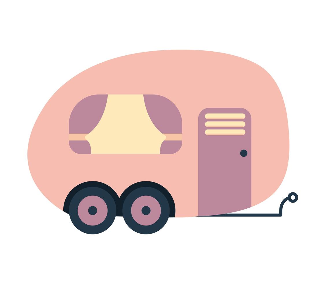 camping trailer isolated vector