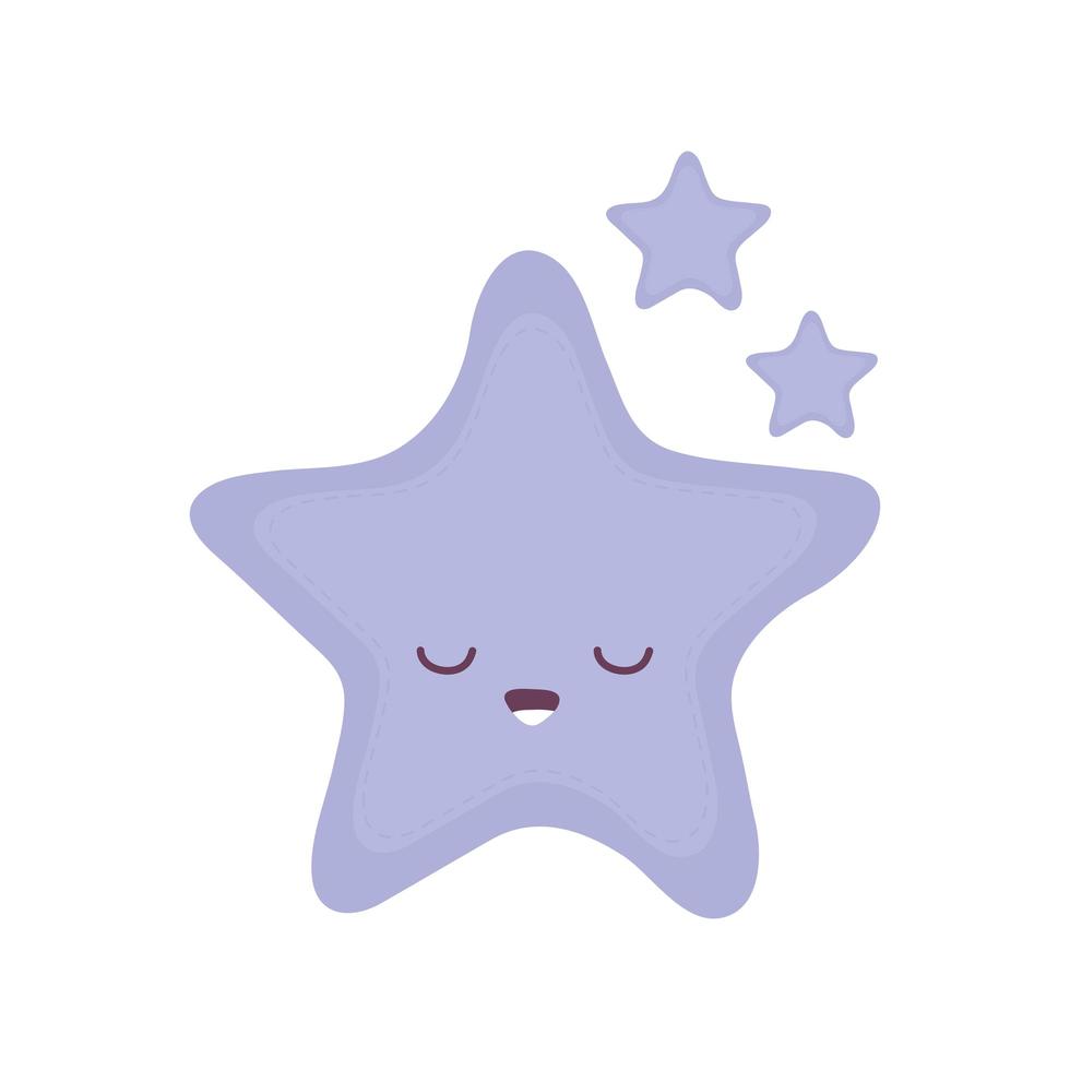 star smiling on a white background vector