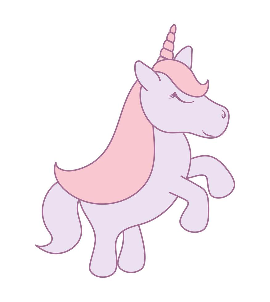 unicornio rosa bebé vector