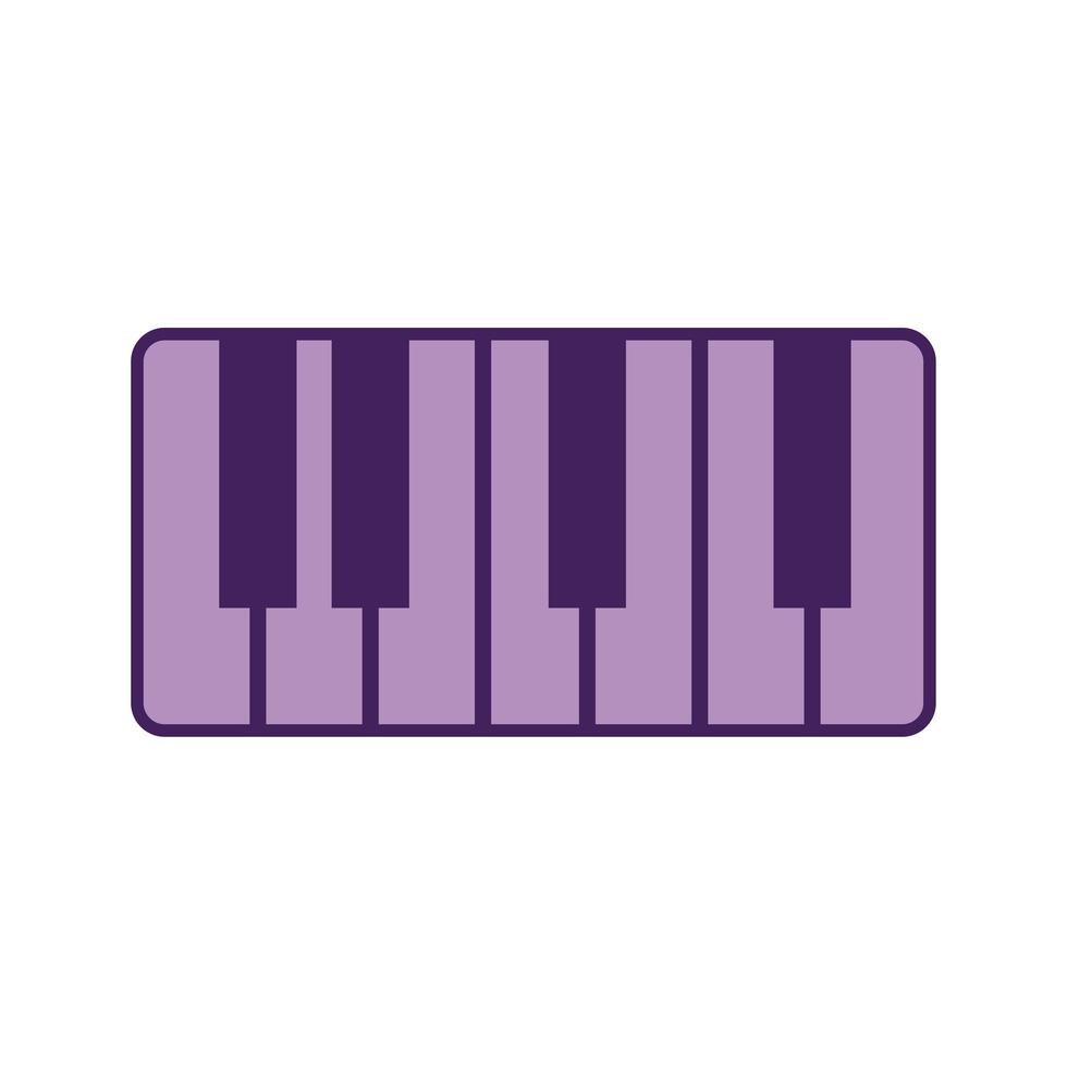 piano on a white background vector