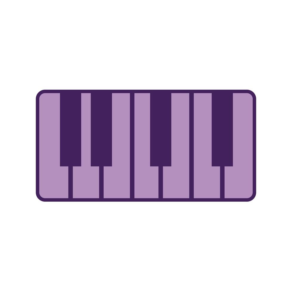 piano sobre un fondo blanco vector