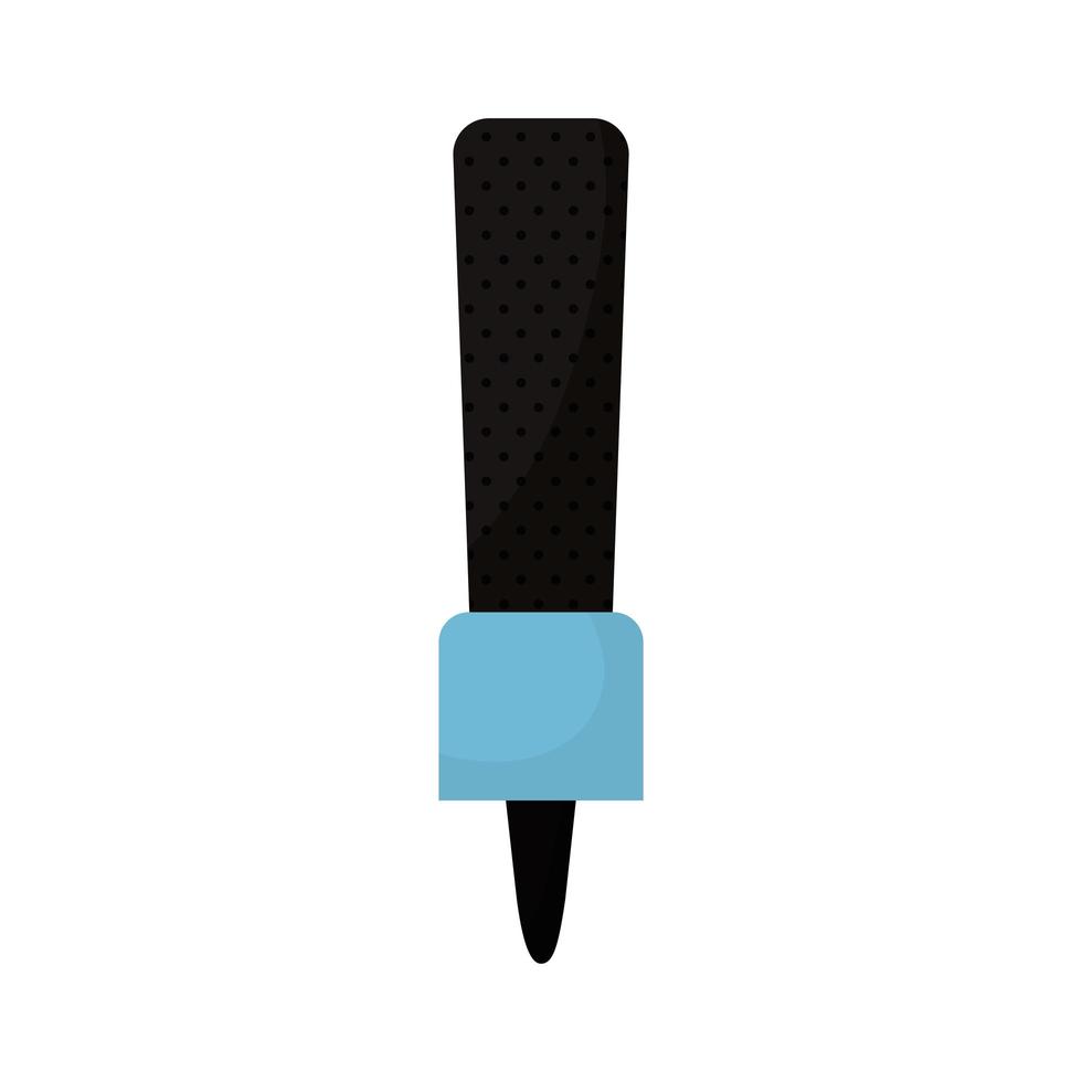 microphone with a black color and a blue square in the middle of it vector