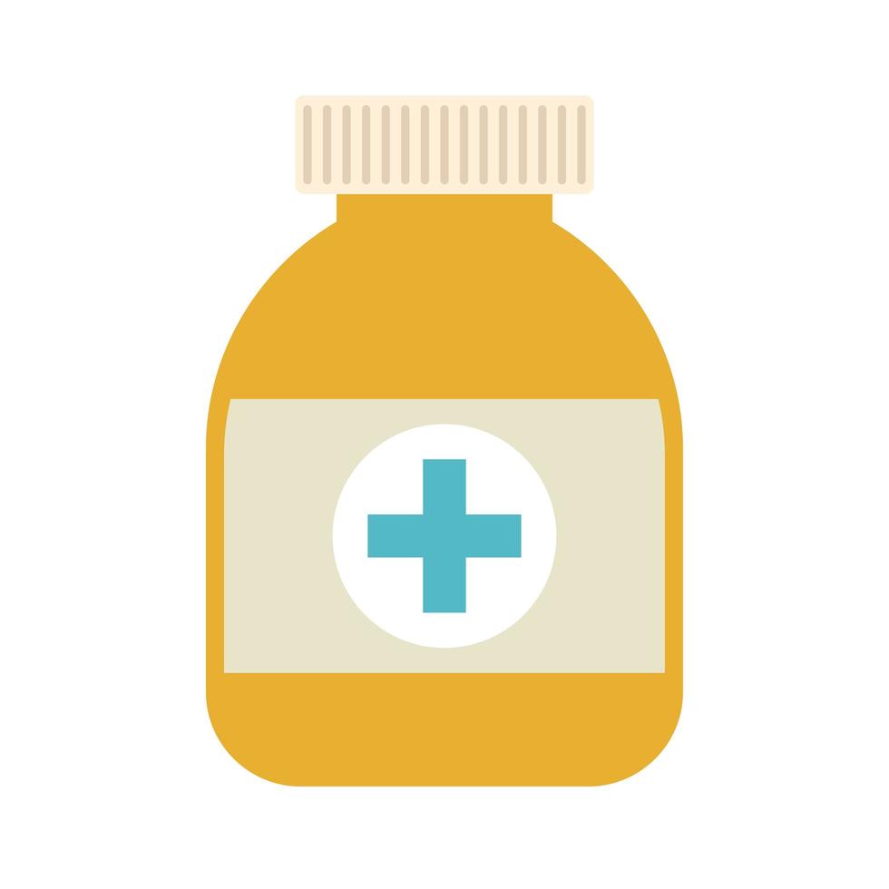 medical container with a yellow color vector