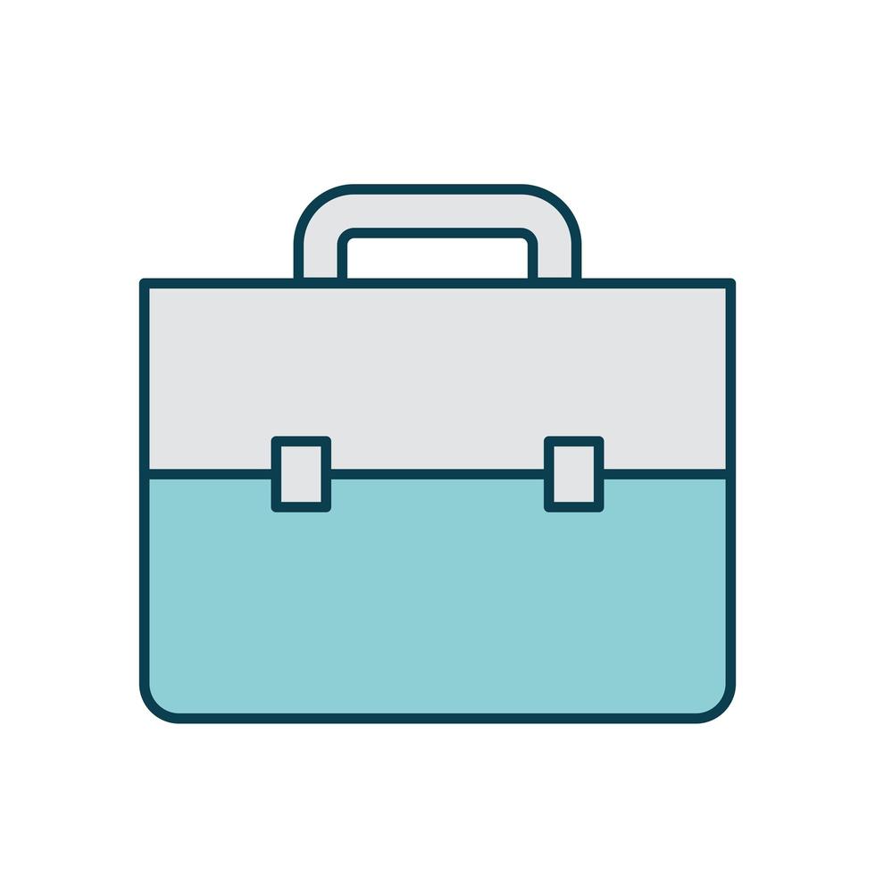 briefcase with a green color vector