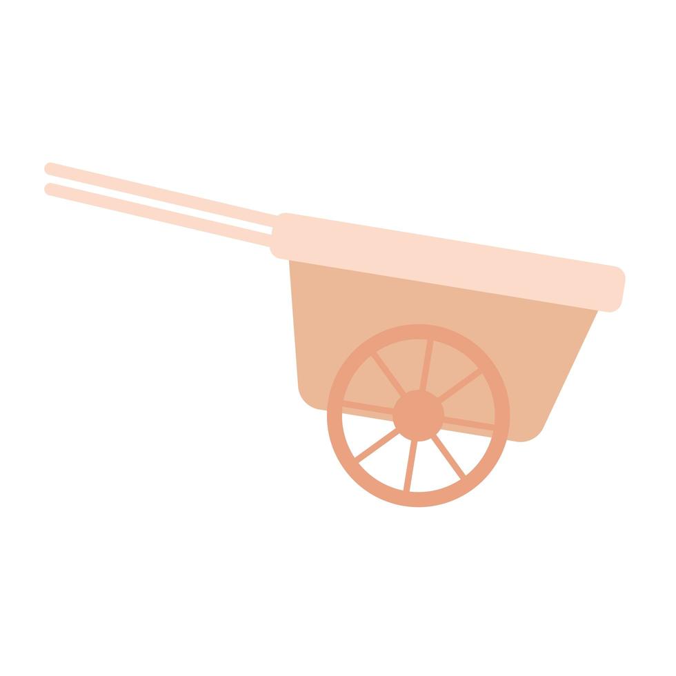 wheelbarrow on a white background vector