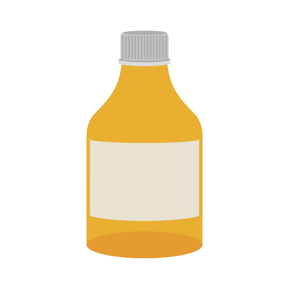 medicine bottle of a yellow color vector