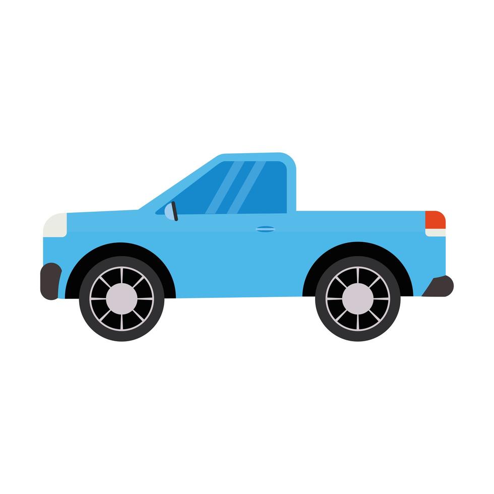blue car over a white background vector