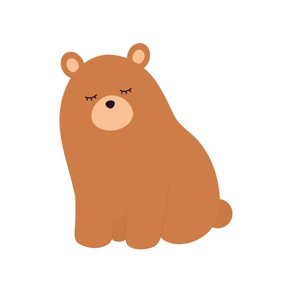 cute bear on a white background vector