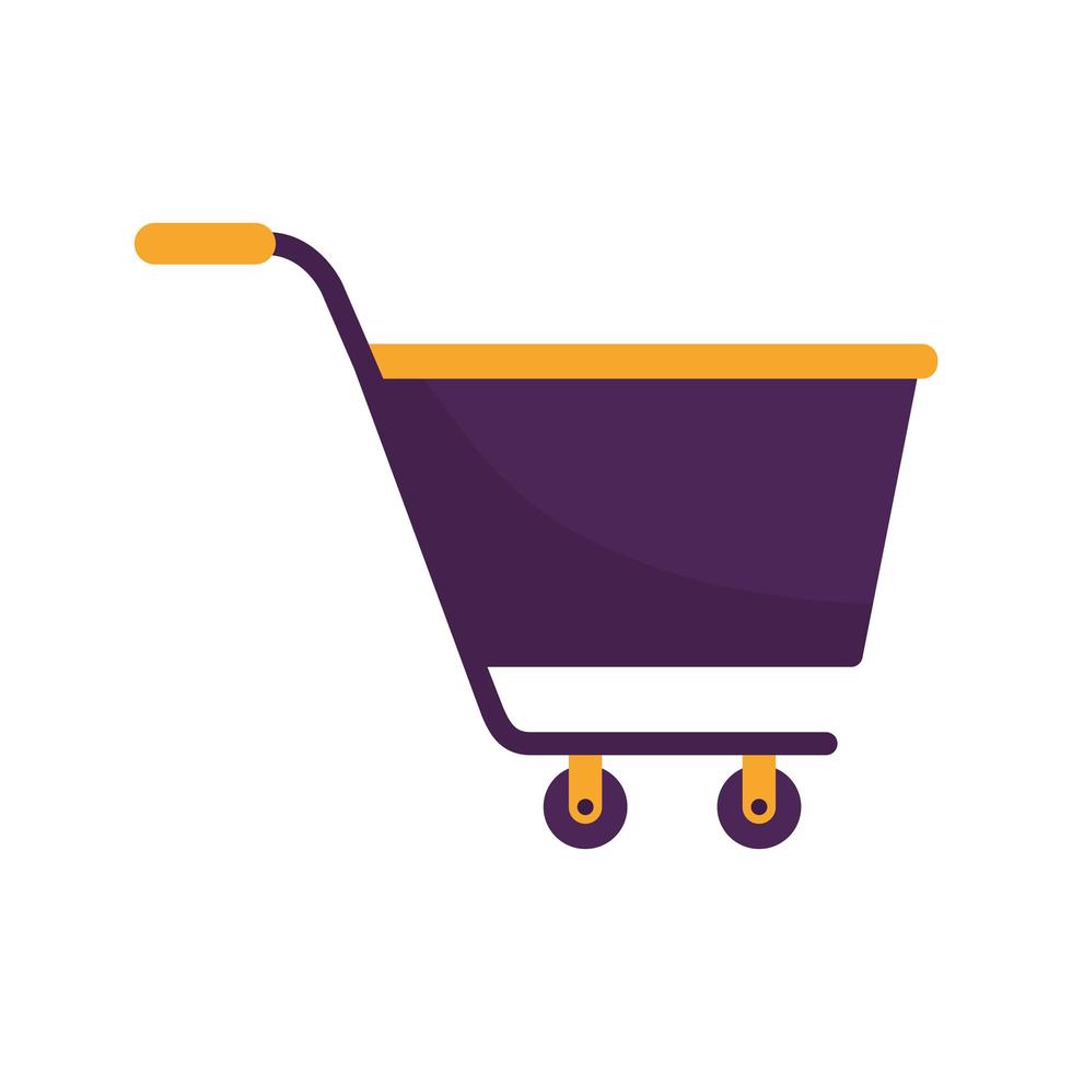 shopping cart on a white background vector