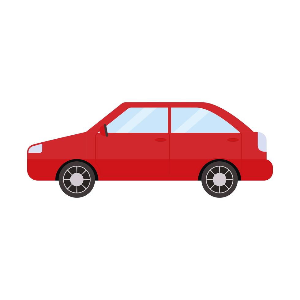 red car on a white background vector
