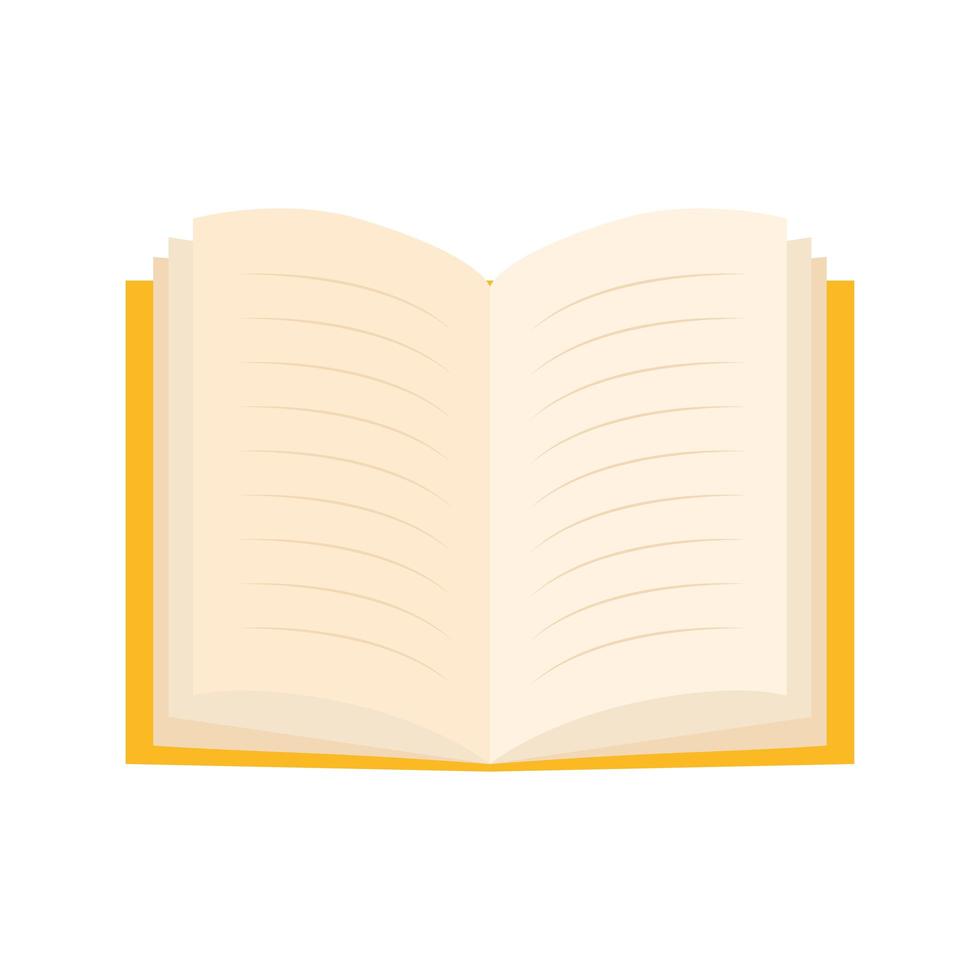 open book over a white background vector