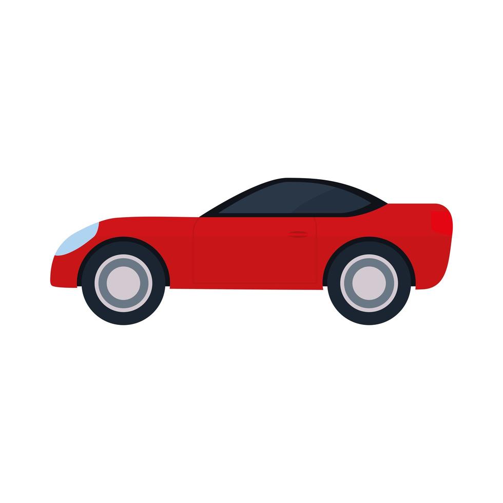 red car in a white background vector
