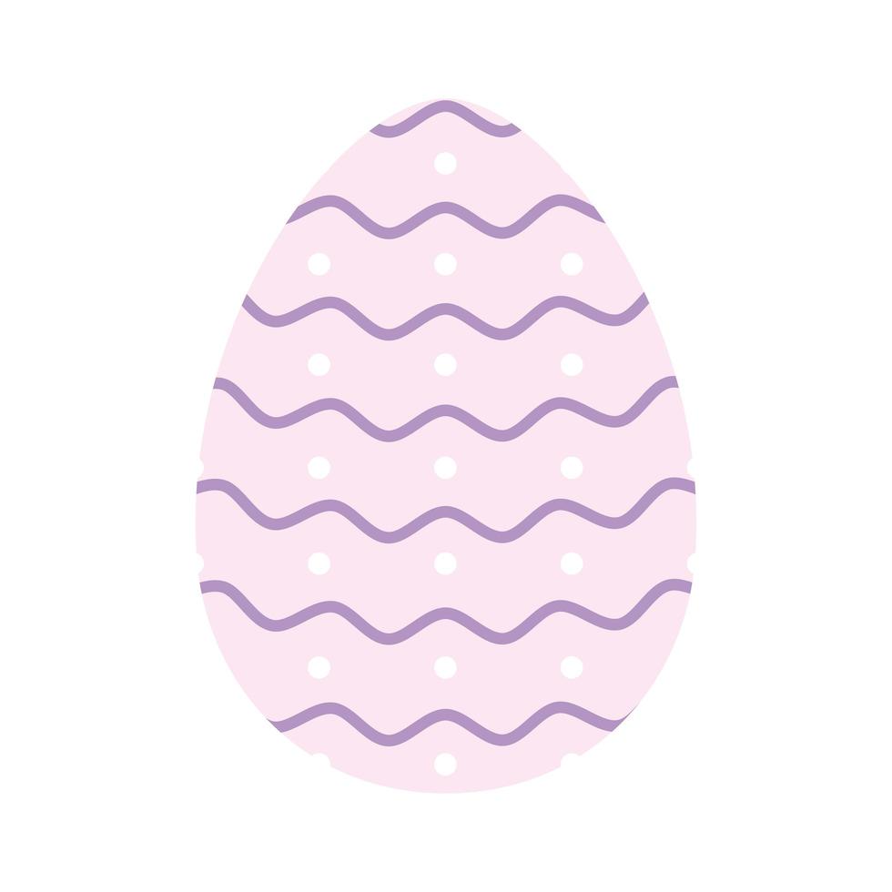 easter egg with purple lines vector