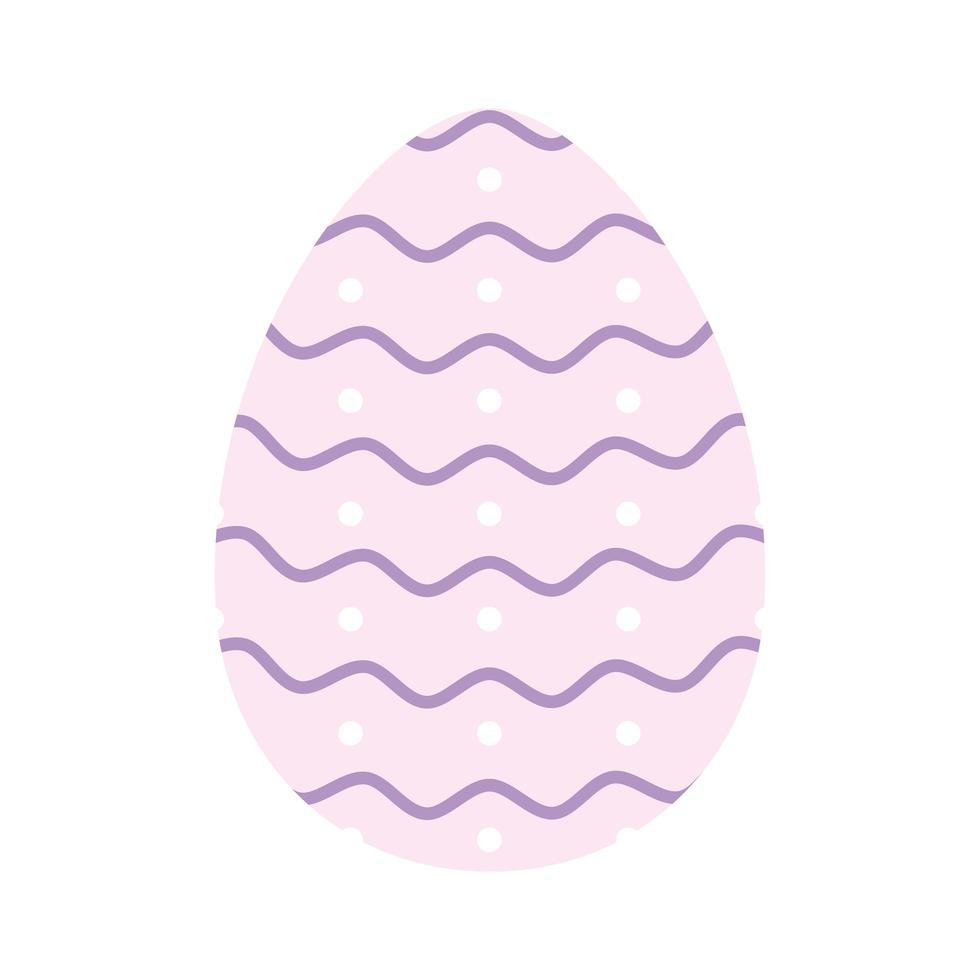 huevo de pascua con líneas moradas vector