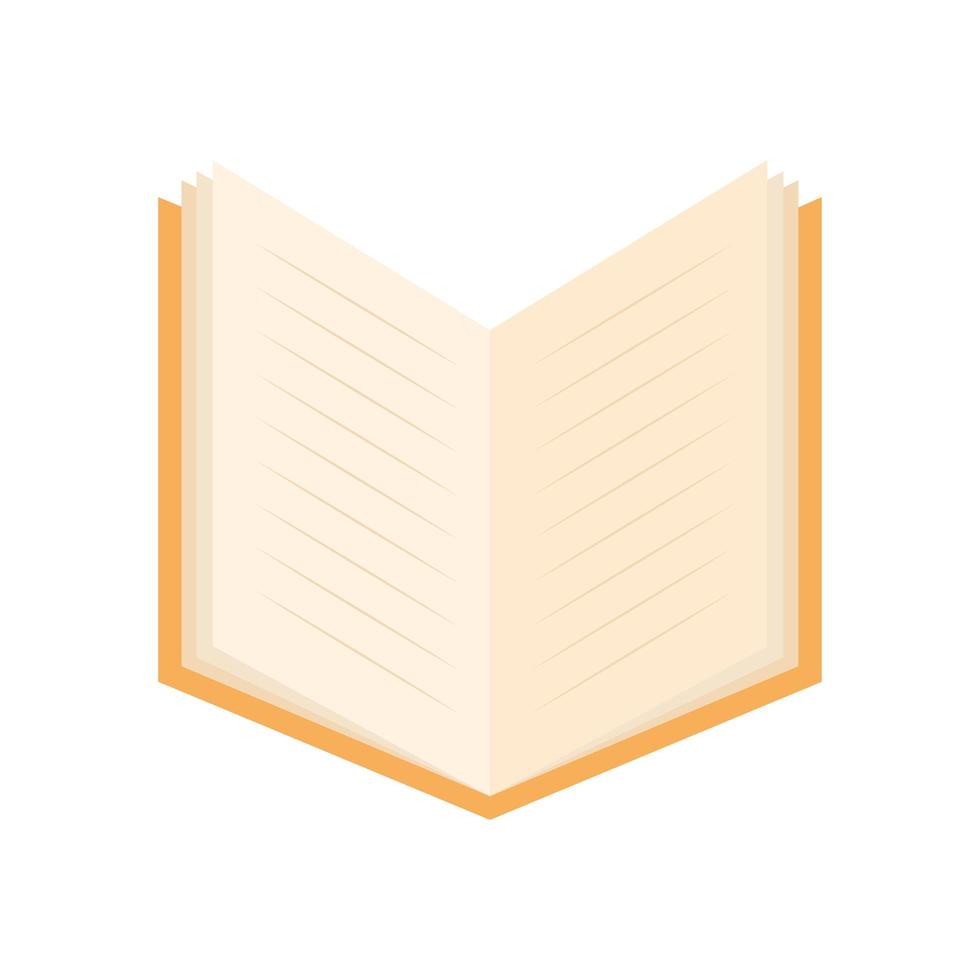 open book with orange cover vector