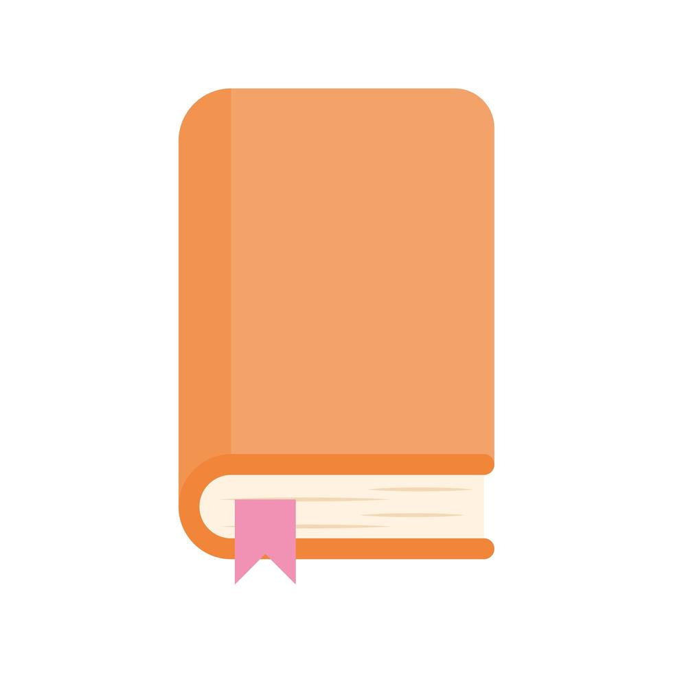 orange book over a white background vector