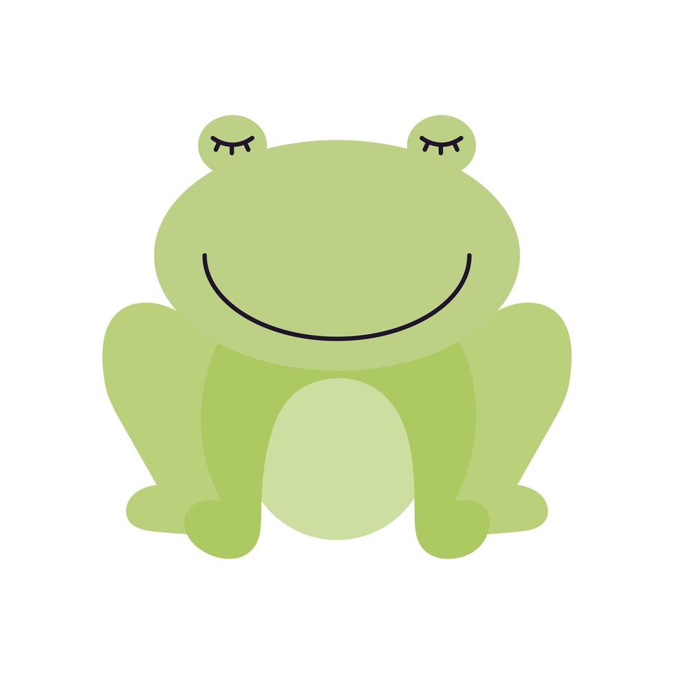 cute frog on a white background vector