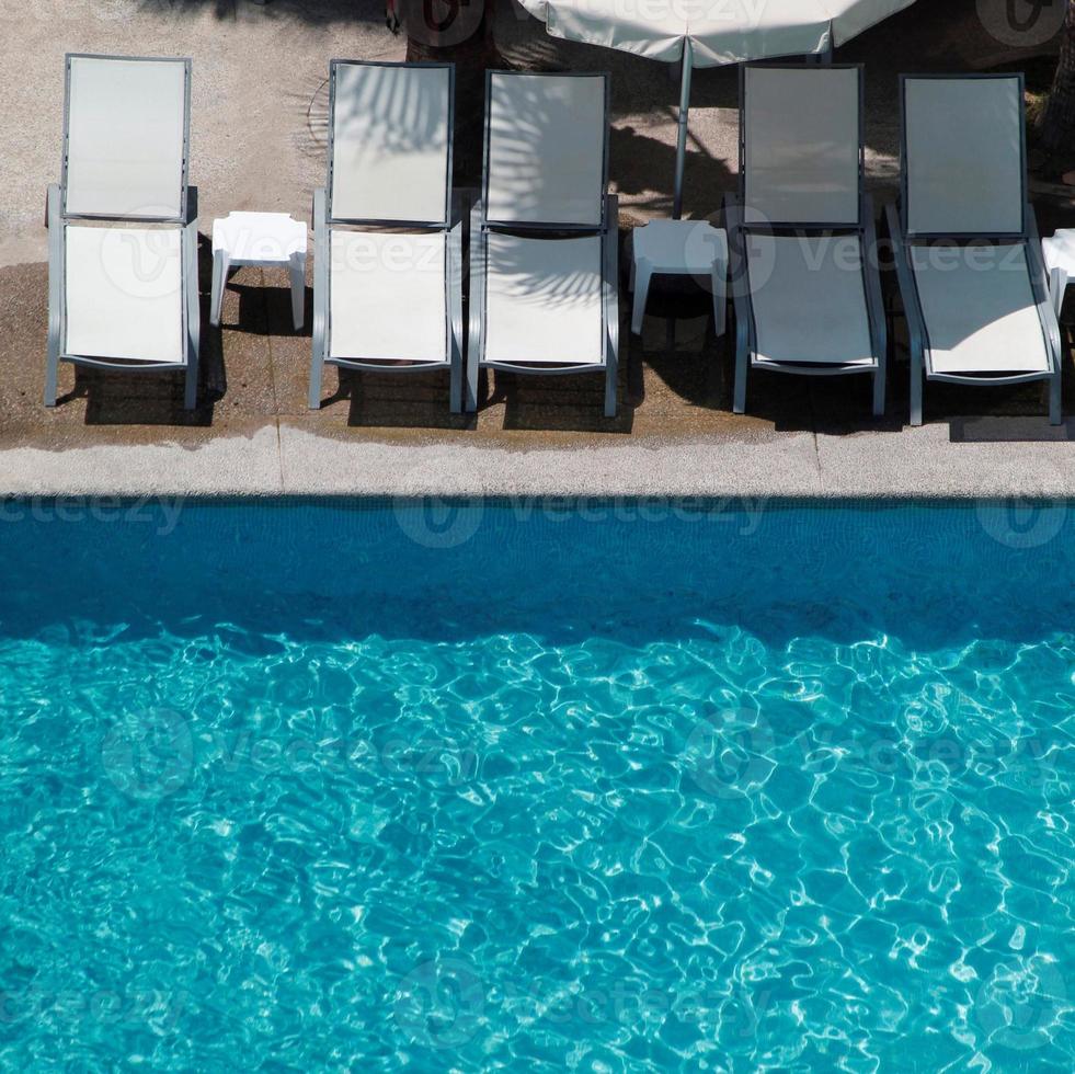 background for summer vacation themes and hotels with swimming pool photo