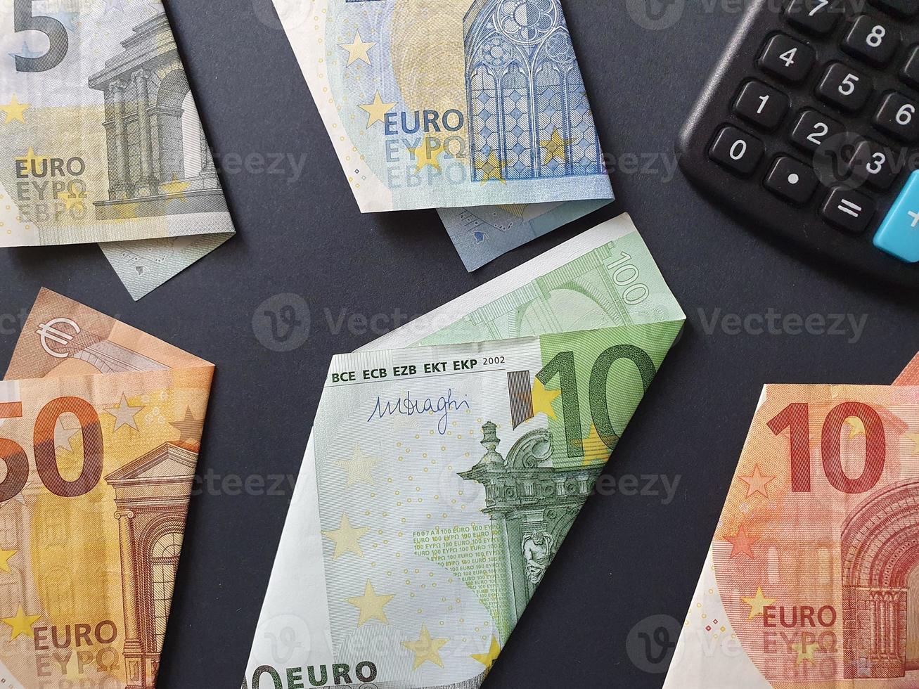 economía y negocios con dinero europeo foto