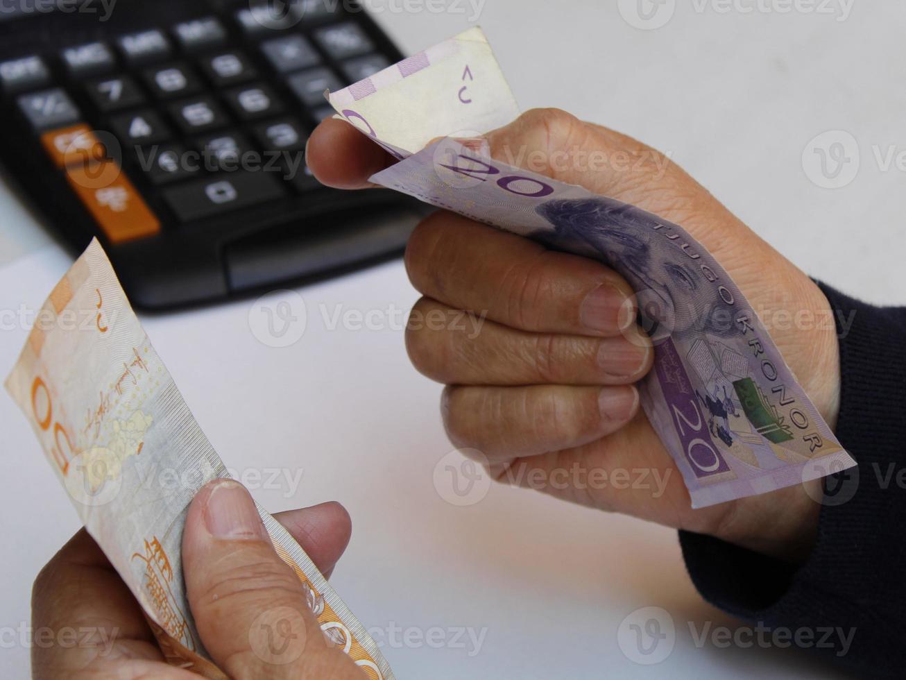 photography for economics and finance themes with swedish money photo