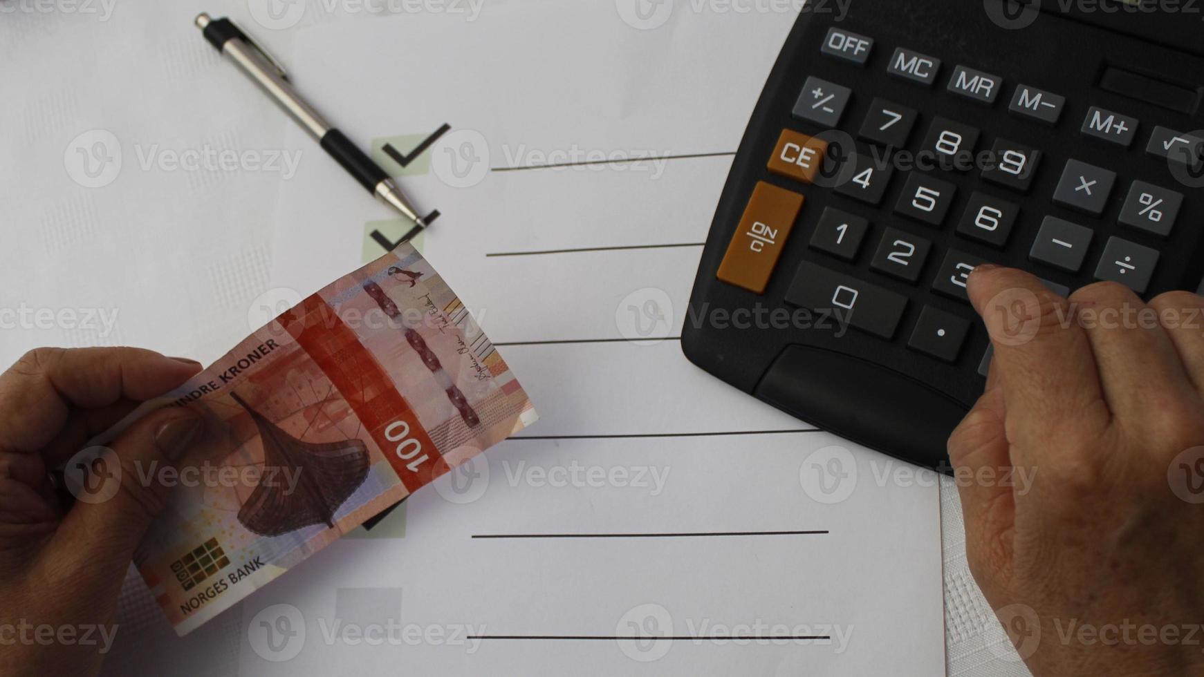 photography for economics and finance themes with norwegian money photo