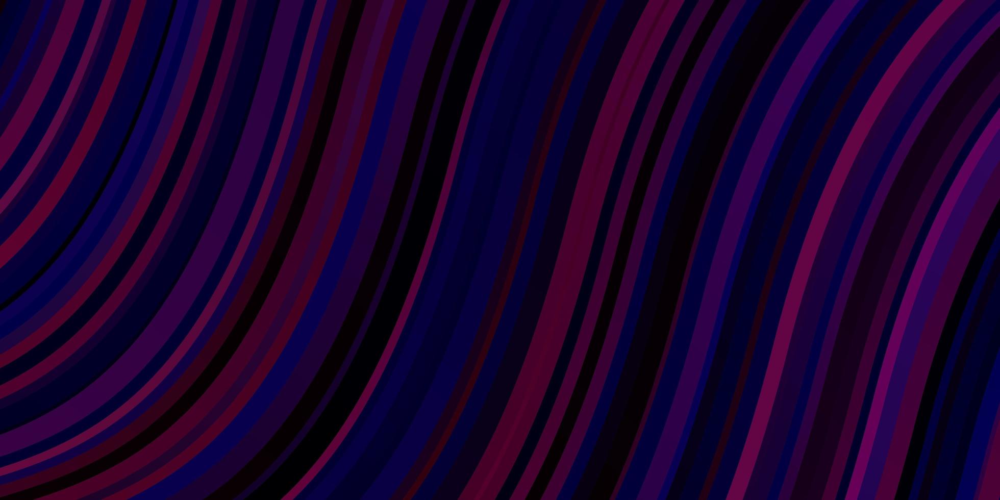 Dark Purple vector pattern with wry lines. Illustration in abstract style with gradient curved. Pattern for busines booklets, leaflets