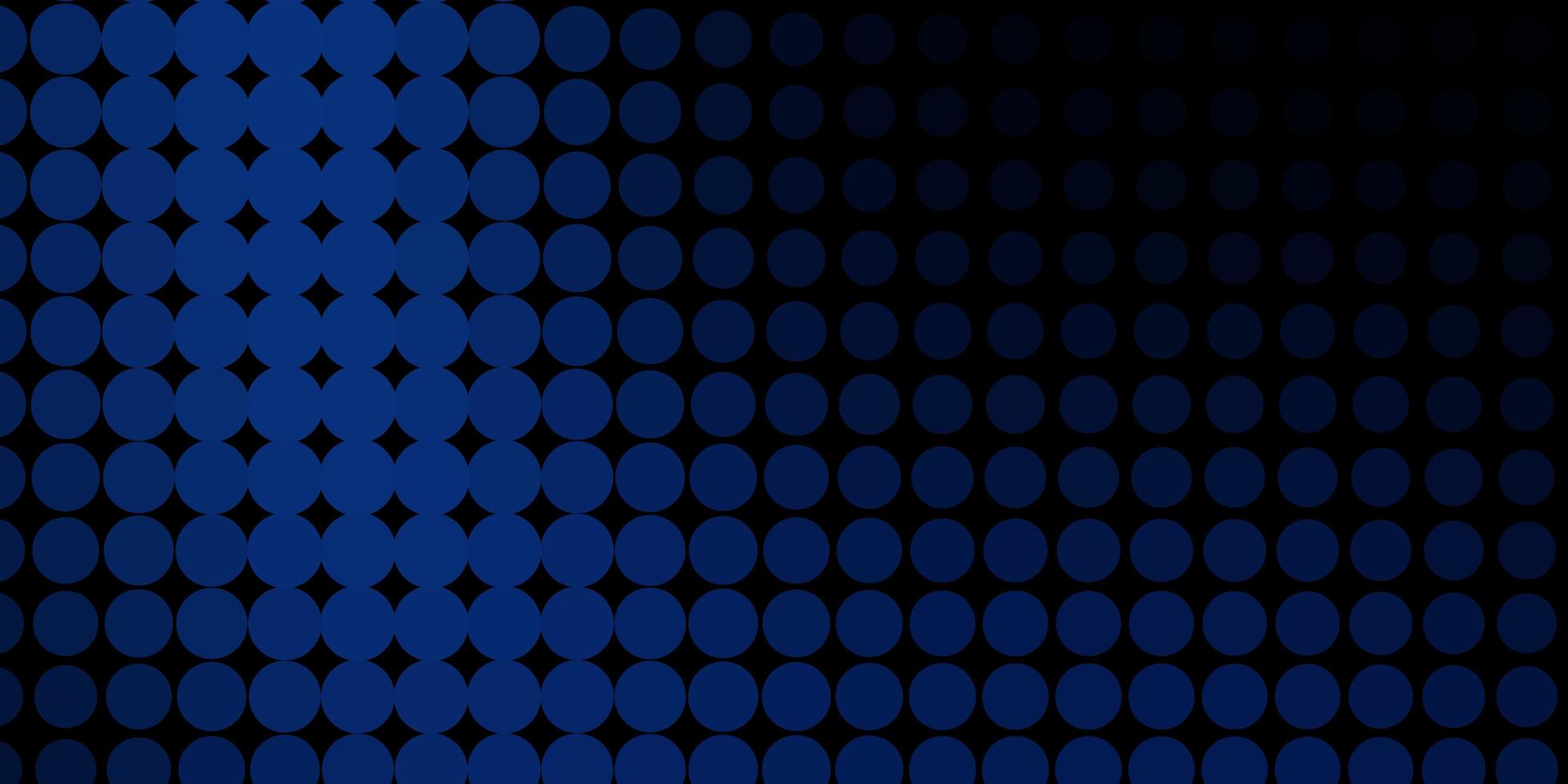 Dark BLUE vector pattern with circles. Abstract colorful disks on simple gradient background. Pattern for websites, landing pages.