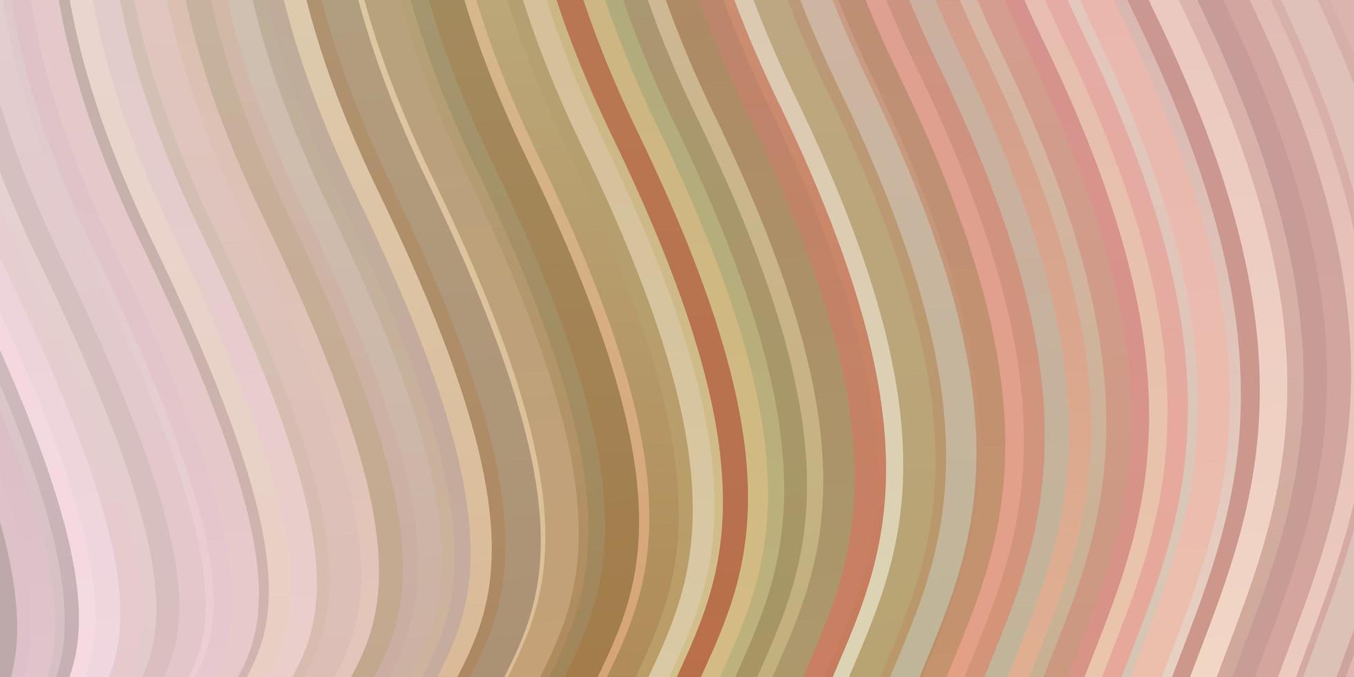 Light Pink, Yellow vector template with lines. Bright illustration with gradient circular arcs. Pattern for websites, landing pages.