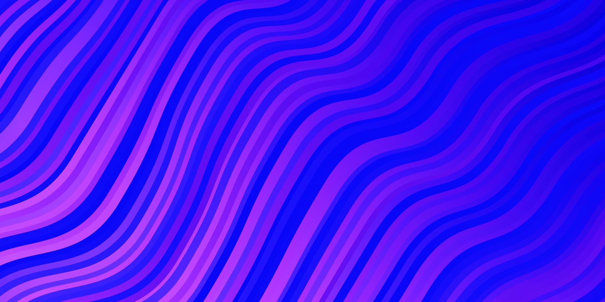 Light Pink, Blue vector pattern with lines. Abstract illustration with gradient bows. Best design for your ad, poster, banner.