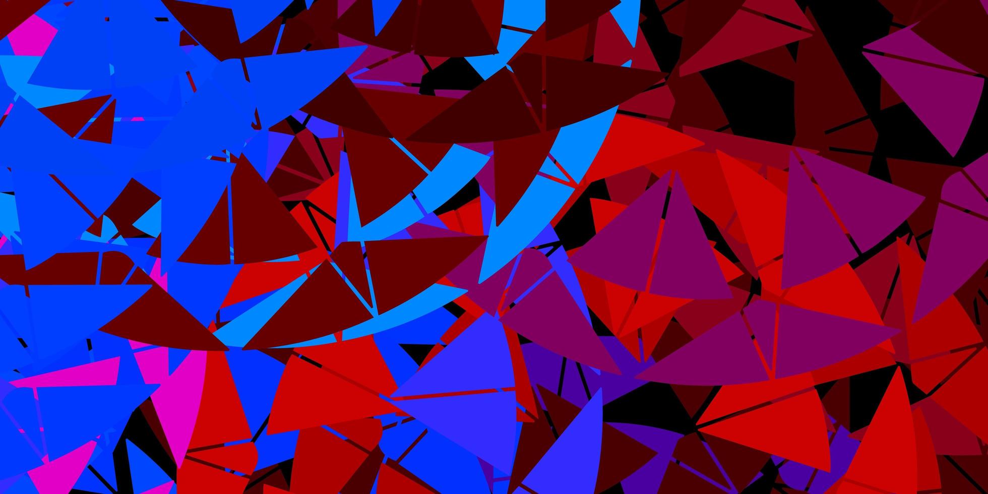 Light blue, red vector template with triangle shapes.