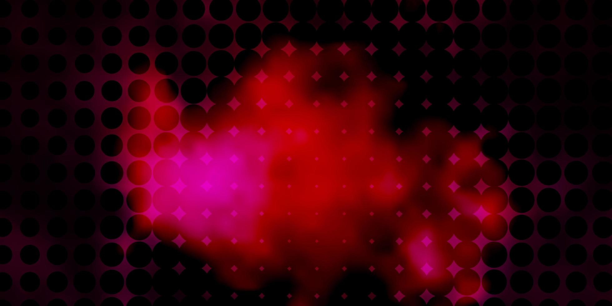 Dark Pink vector pattern with circles. Colorful illustration with gradient dots in nature style. Pattern for wallpapers, curtains.